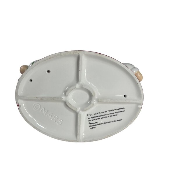 M&Ms Red Heart Ceramic Figurine Flower Candy Holder By FTD - Picture 9 of 9